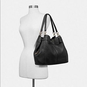 Coach Lexy Black pebbled leather